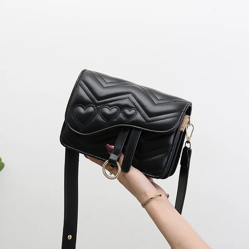 

WOMEN'S Bag 2019 New Style Online Celebrity Style Gunmen WOMEN'S Bag Heart Douyin Shoulder Bag Korean-style Versatile Popular Sh
