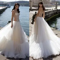 2020 Новое свадебное платье es сексуальное, с лифом сердечком, с открытой спиной кружева бисером ярусы Свадебные платья индивидуального