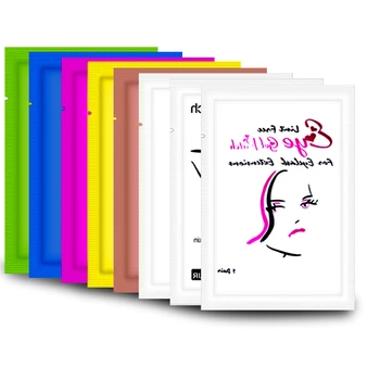 

Hot 100pairs Eyelash Extension Paper Patches Grafted Eye Stickers 11 Color Eyelash Under Eye Pads Eye Paper Patches Tips Sticker
