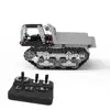 2.4G DIY Stainless Steel RC Dump Truck 10 Channels Assembled Remote Control Tracked Dump Truck Model Crawler Tipper Car Kids Toy 4