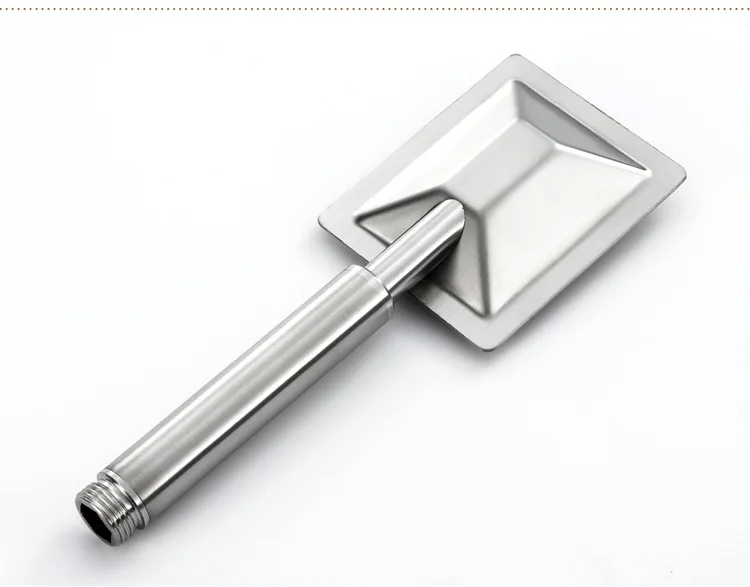 Hideep Hand-Held Shower Head Stainless Steel Brushed Square Handheld Sprinkler Manufacturers Direct Selling HIHSPJ112-2