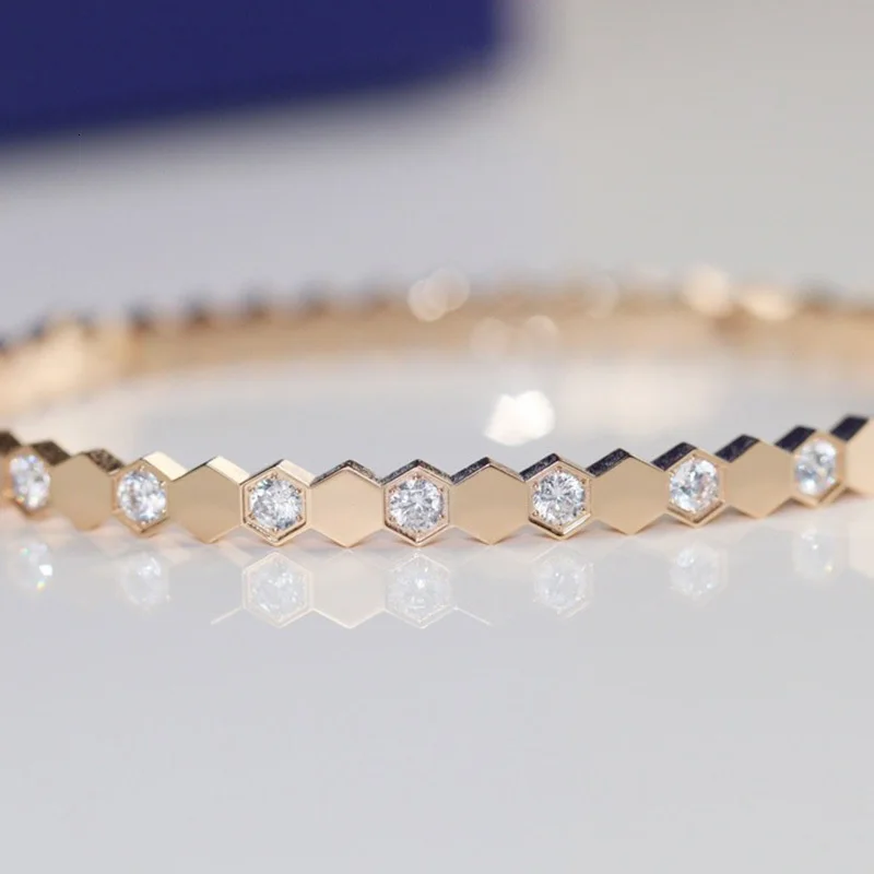 RoseGold Высокое качество, брендовый, чистый 925 пробы, серебряные ювелирные изделия для женщин, пчела, любовь, золотой цвет, браслет, розовое золото, браслет, Свадебная вечеринка, ювелирные изделия - Окраска металла: RoseGold