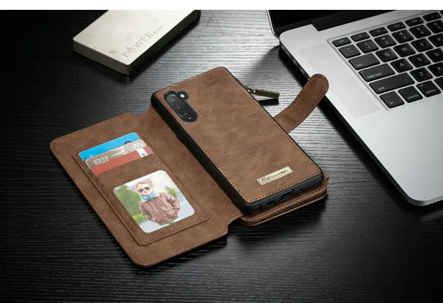 Деловой кошелек, чехол для телефона s для samsung Galaxy Note 10, чехол на металлической молнии, кожаный чехол для samsung Note 10, 5G, чехол с карманом