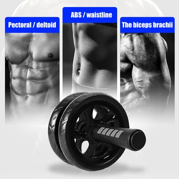 

Dual-Wheel Ab Roller No Noise Abdominal Wheel with Mat Fitness Equipment