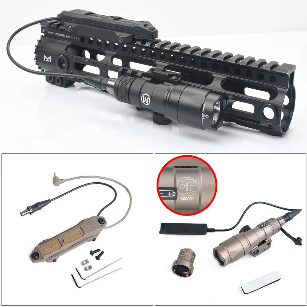 Пневматический пистолет suprefir M300 M300A M300B светодиодный 280LM оснащен двумя кнопками охотничья тактика светодиодный фонарик аксессуары M3X аксессуары - Цвет: NE04040DE-191DE(SF)