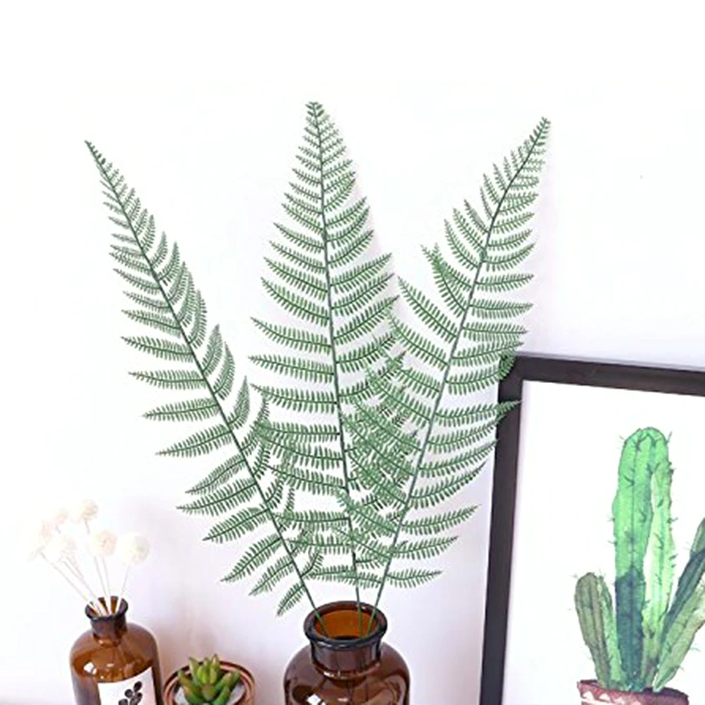 10PCS Large Green Sago Cycas Leaf Artificial Plant Leaf Decorative Flowers Auxiliary Material Flower Decoration Fake Leaves