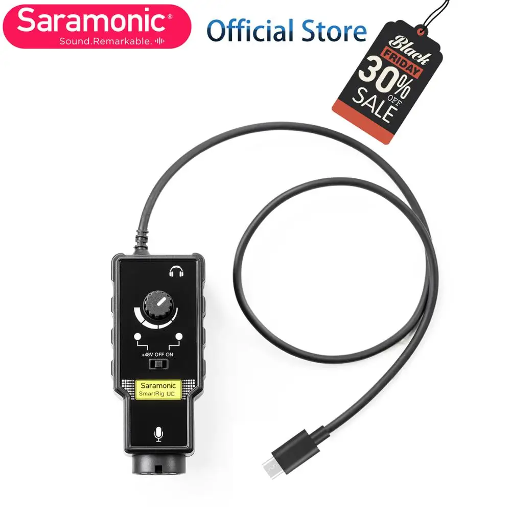 Saramonic XLR микрофонный адаптер Pream аудио Rig& Guitar интерфейс и usb type-C вход для смартфонов Android huawei samsung