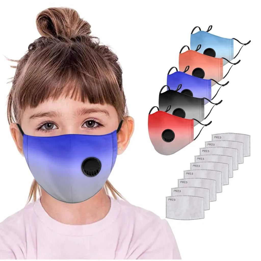 5pc Reusable Washable Cotton Mask Breathing Valves PM2.5 Anti-Dust Face Unisex &amp 10Pc Replaceable 5layer Protective Filter | Дом и сад