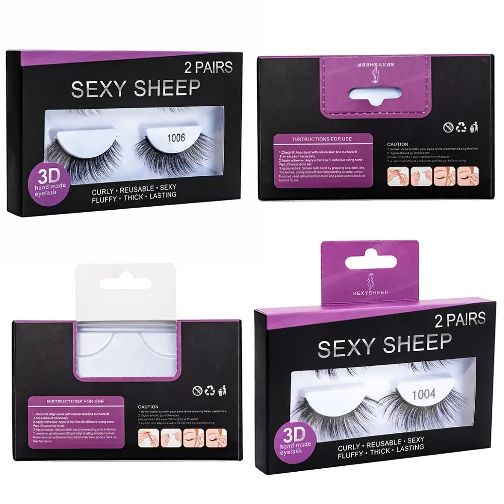 SEXYSHEEP, 2 пары, натуральные накладные Искусственные ресницы, длинный макияж, 3d норковые ресницы, наращивание ресниц, норковые ресницы для красоты
