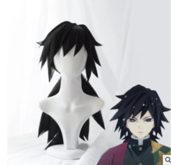 Аниме «Demon Slayer» Косплей Костюм Kimetsu no Yaiba Kamado Tanjirou Nezuko Agatsuma Zenitsu Tomioka Косплей Костюм игрушка подарок - Цвет: wig 2