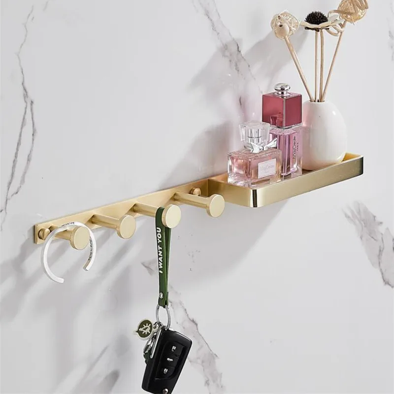 Bathroom Accessories Set Brushed Gold Bathroom Shelf,Towel Rack,Towel Hanger Paper holder,Toilet Brush Holder Bath Hardware Set