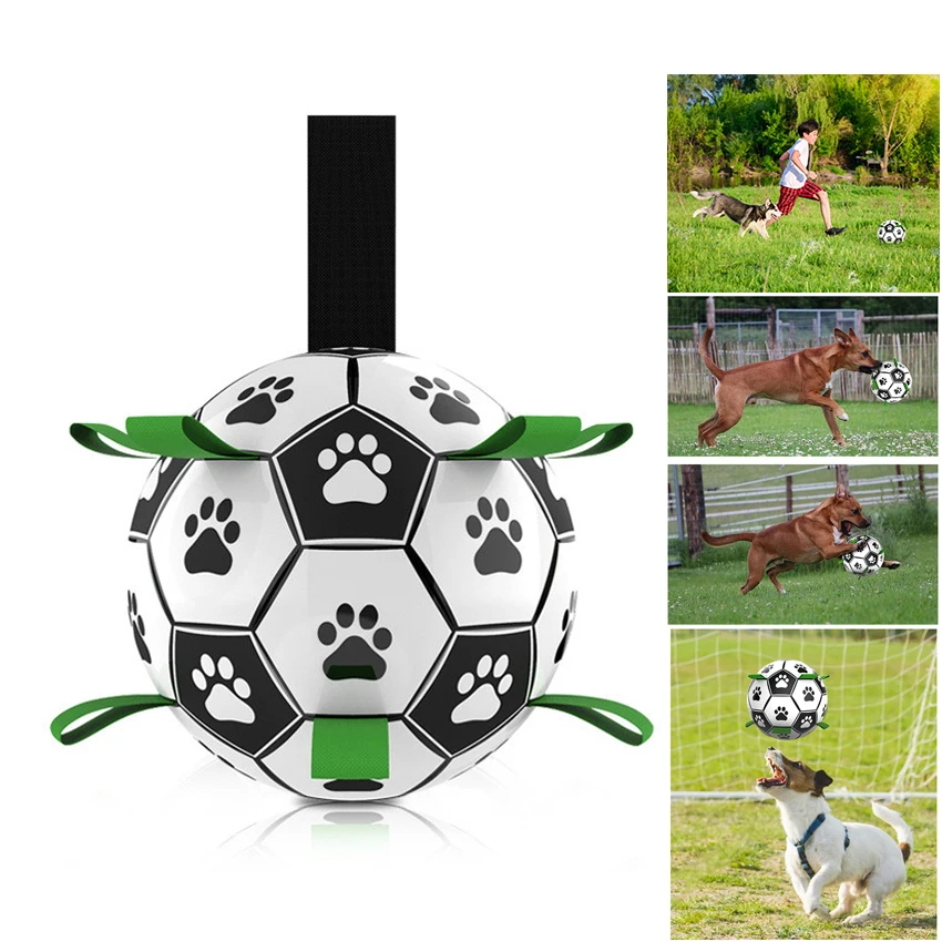 Perro juguete pata de fútbol juguetes para perro perros adiestramiento al aire libre interactivo para mascotas morder masticar juguetes pelota de fútbol y inflador