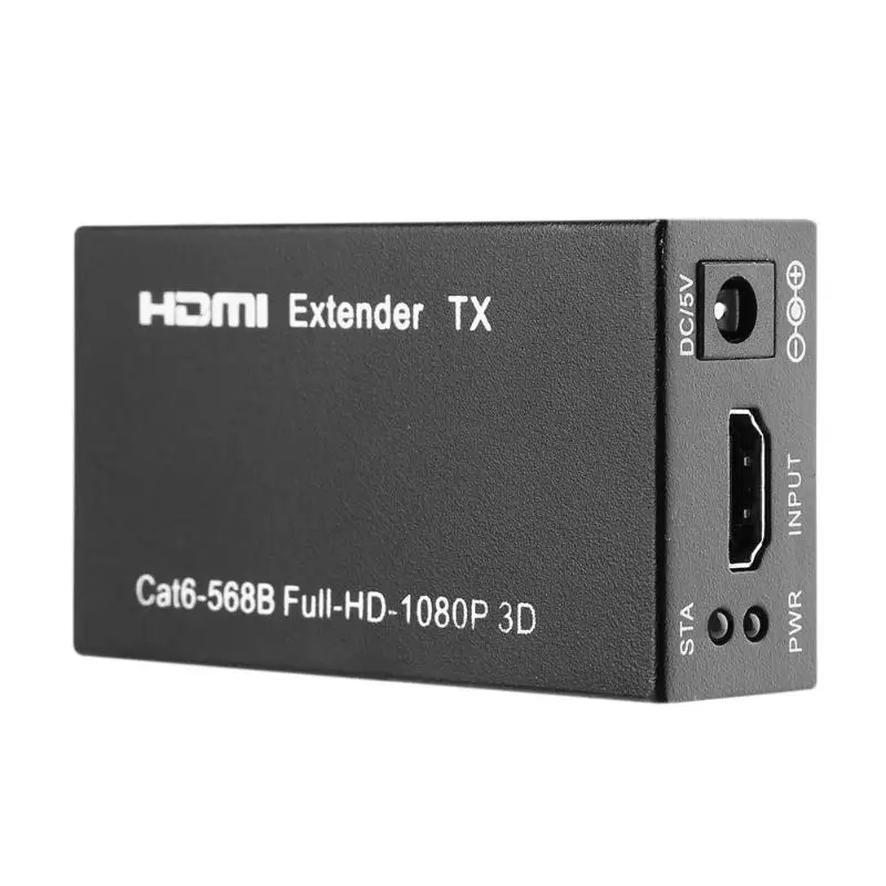 HDMI 1080P сетевой усилитель сигнала, передатчик, приёмник по CAT5/6 Одиночный кабель