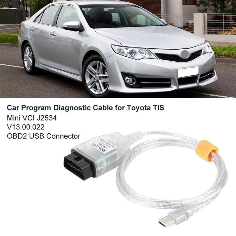 Диагностический мини-разъем для TOYOTA TIS Techstream minivci FTDI для J2534 OBD2 Диагностический кабель автомобильный диагностический автомобильный инструмент K+ может считыватель кодов