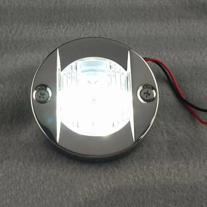 DC12V IP66 брызгозащищенный светодиодный кормовой светильник для морской лодки, Круглый, из нержавеющей стали, холодный белый задний фонарь, автомобильные аксессуары