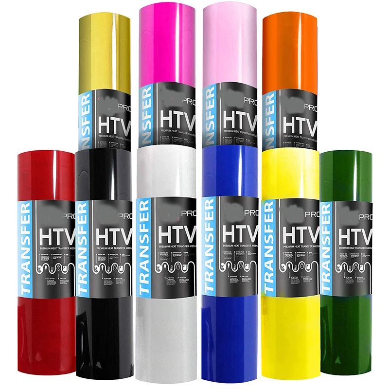 

30cmx100cm Multi-Color PVC Heat Transfer Vinyl Film Heat Press Machine T-shirt Iron On HTV Printing Sheet DIY Clothing Film