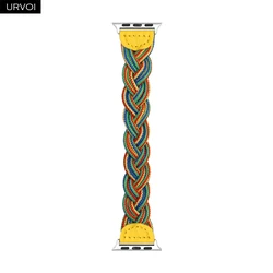 URVOI Braided Nylon Stretchable Watch Band - Classic Replacement Strap for 38mm 40mm 41mm XS (Yellow green)