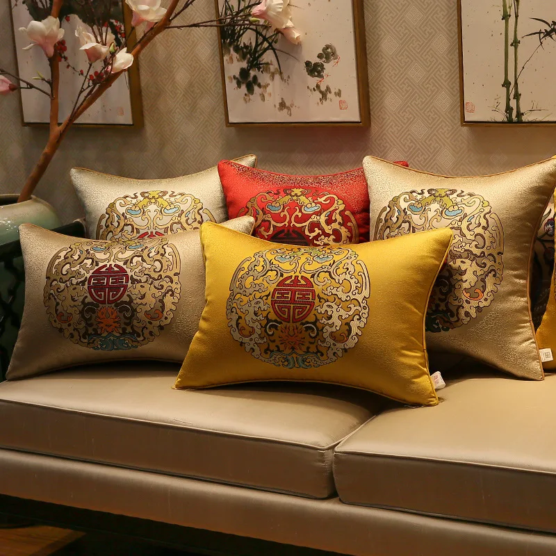 Modern Style Cushion Cover Classical Chinese Bedroom Sofa Bed Throw Pillows Case Home Office Car Hotel Back Pillowcase 45*45CM | Дом и сад