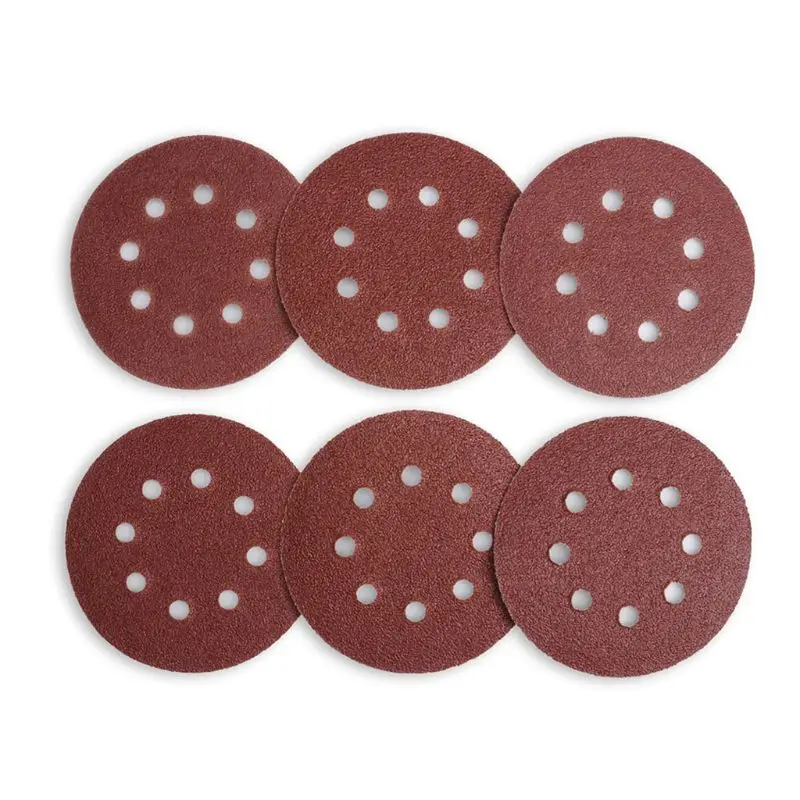 

16pcs Round Sandpaper 8 Hole Disk Sand Sheets 40-2000 Grit Hook Loop Polish Disc 23GB