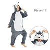 Déguisement d'halloween pour femme et homme, Cosplay Anime, licorne, lapin, loup, Lion, point Animal, Onesies pour enfants, pyjama à capuche ► Photo 3/6