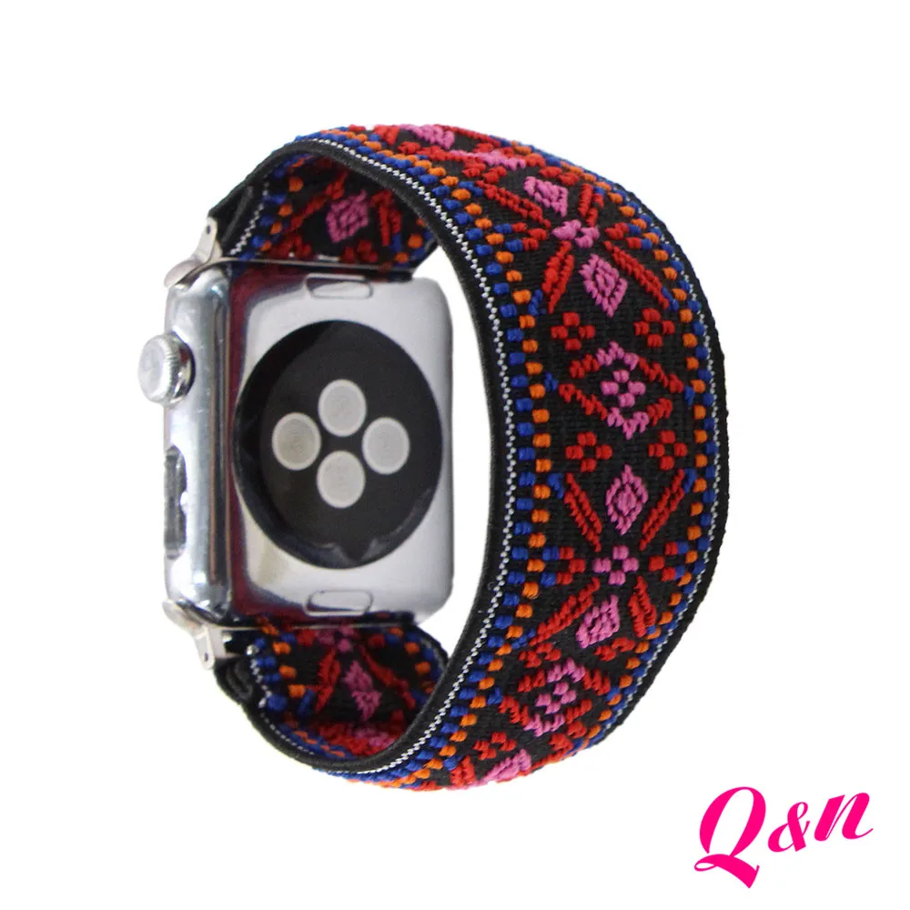 Эластичный ремешок для часов Apple Watch эластичный нейлоновый 38 мм 40 42 44 трикотажный