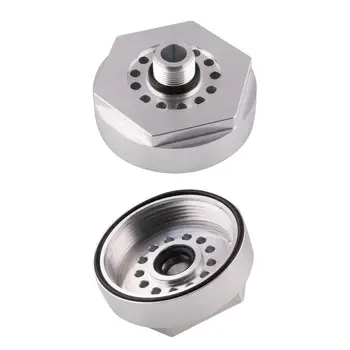 

Car Oil Filter Base Automotive Silver Aluminum Fuel Filter Adapter Without Filter for 2001-2016 for CHEVROLET Car Set