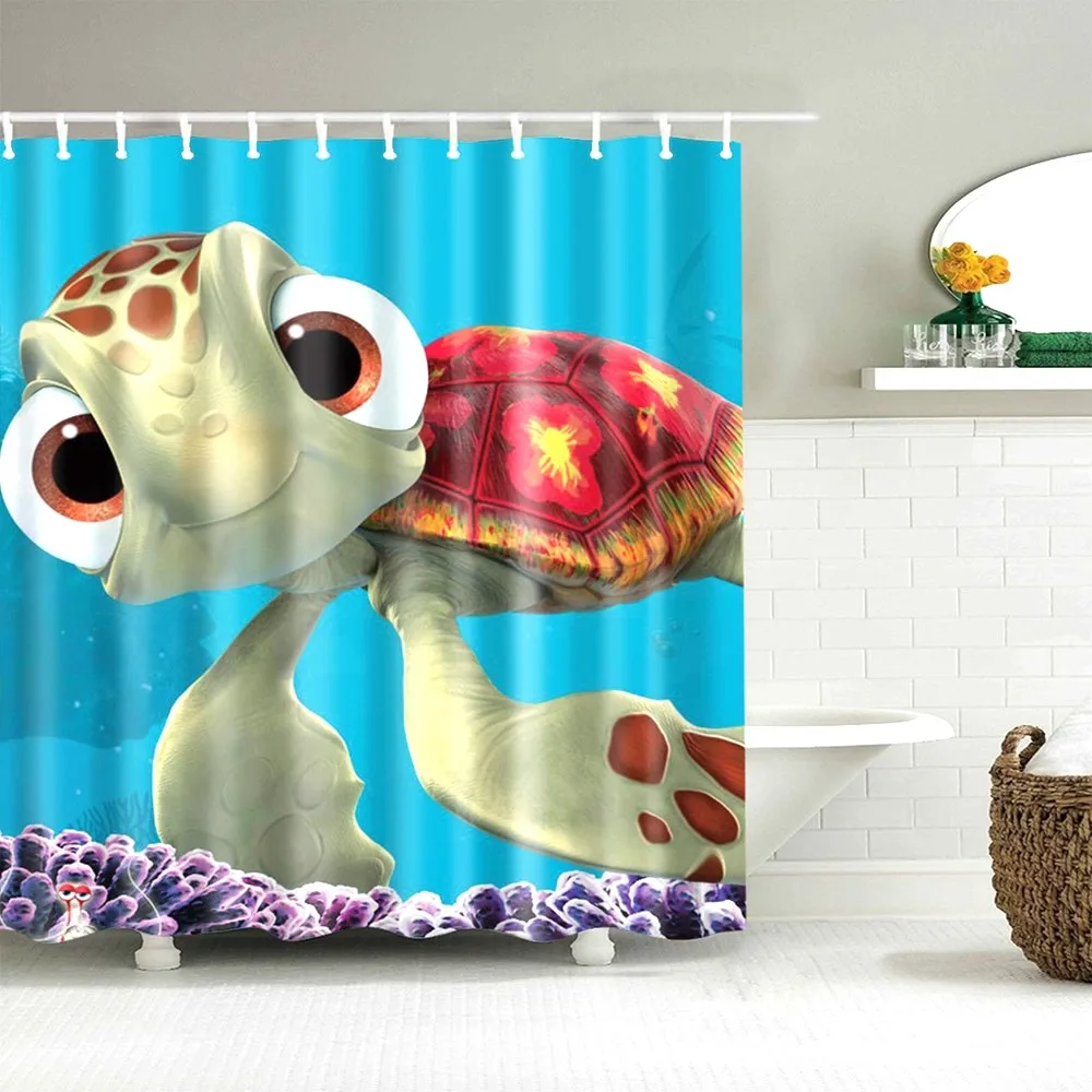 Дети мультфильм Ванная комната Душ шторы милые динозавры Совы подводный штора для ванной шторка для ванной