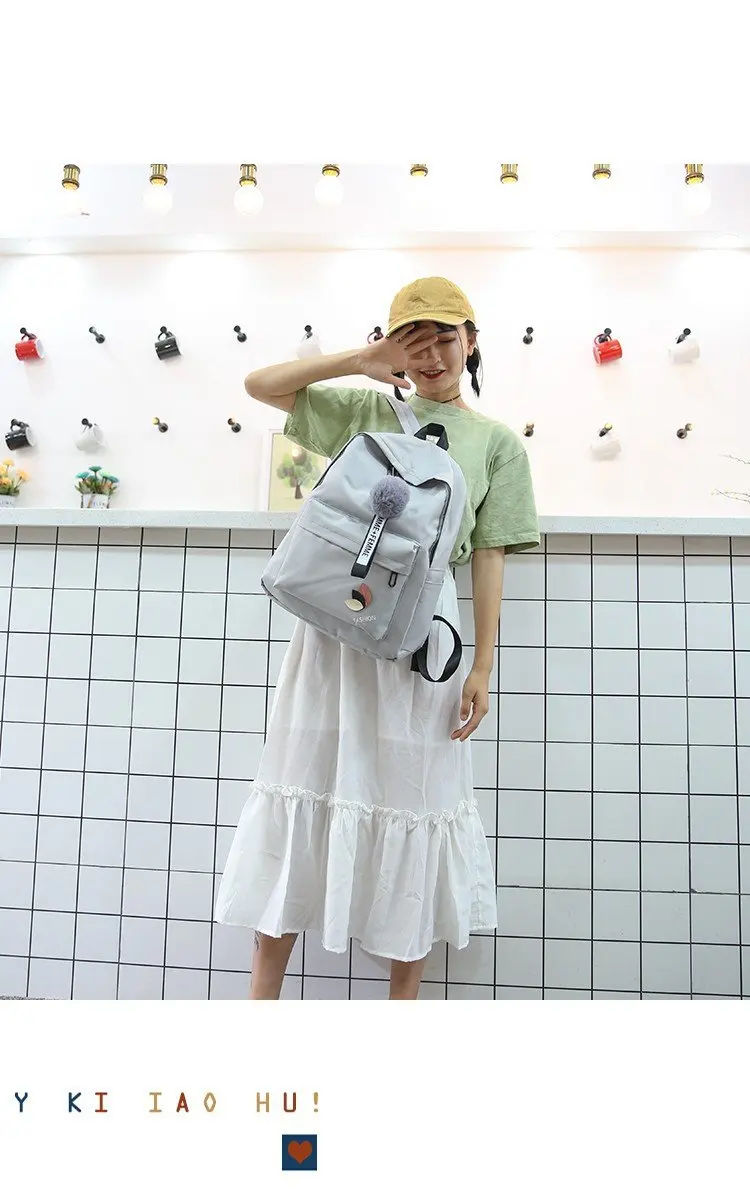 INS School Bag Women's Korean-style High School College Student Popular Brand Campus Simple MORI Series Vintage Sense GIRL'S Bac