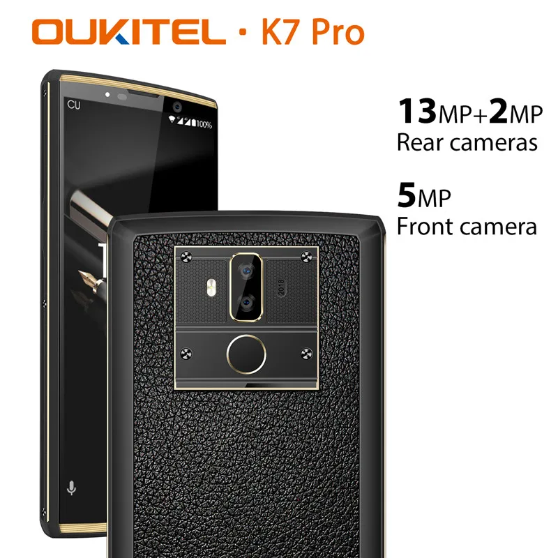 Oukitel K7 Pro 10000 мАч Android 9,0 MT6763 4 Гб ОЗУ 64 Гб ПЗУ 6," 18:9 распознавание лица 13 МП+ 5 Мп камера отпечаток пальца мобильный телефон