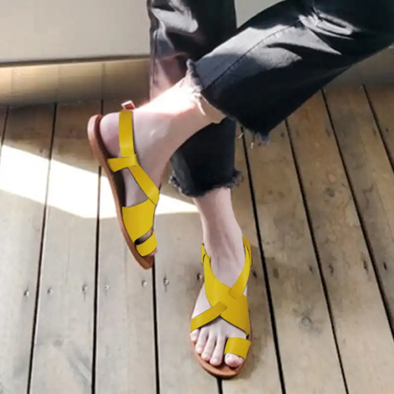 yellow jelly sandals womens