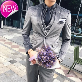 

+ Dress coat Vest + pants, new coat, pants design, velvet suit for wedding dress, suit