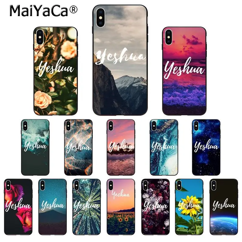Мягкий чехол для телефона MaiYaCa из ТПУ с изображением Иисуса горы моря цветка iPhone 5