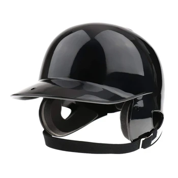 

HOT-Batter's Helmet Softball Baseball Helmet Double Flap - Black
