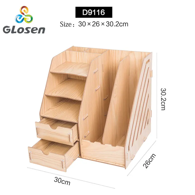 DIY Настольный ящик для хранения многослойный держатель файлов офисный