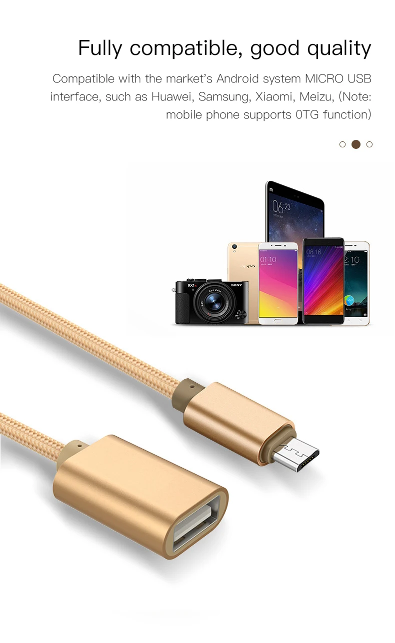Micro USB OTG кабель адаптер для телефона Micro USB разъем для samsung S6 планшет Android USB 2,0 OTG адаптер для Xiaomi Redmi huawei
