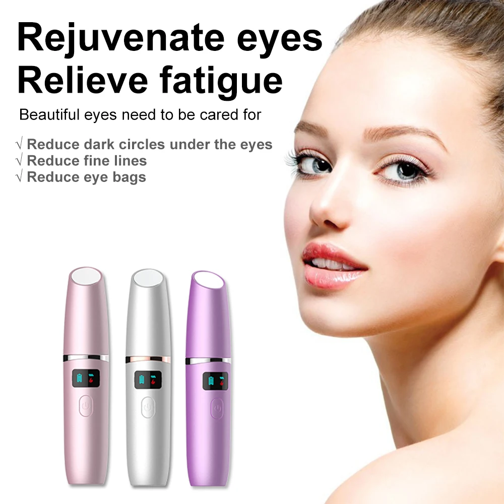 

Электрический массажер для глаз, вибрация, против морщин, уход за подогревом, средство для удаления темных кругов, красота, уход за глазами, ручка, массажные устройства