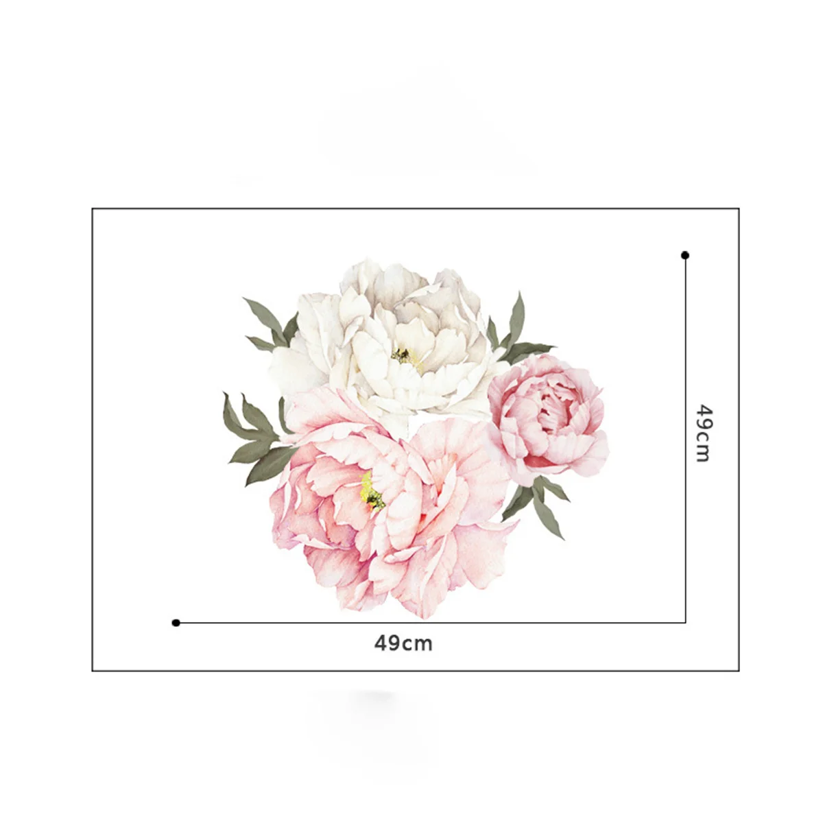 Наклейки на стену с изображением пиона цветов|Наклейки стену| |