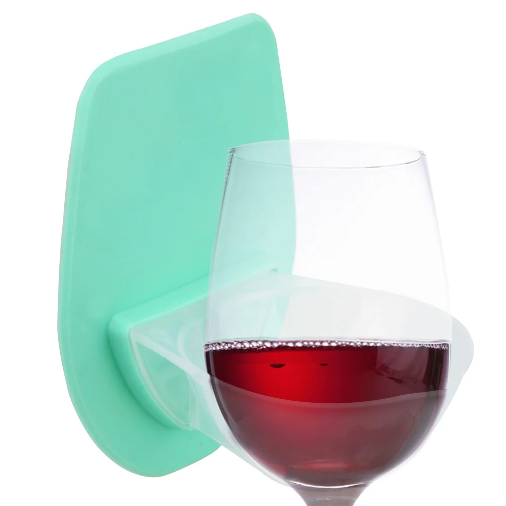 Kitchen Rack Hanging For The Bath Shower Plastic Self-adhensive Strong Paste Red Wine Glass Storage Rack Wine Glass Holder