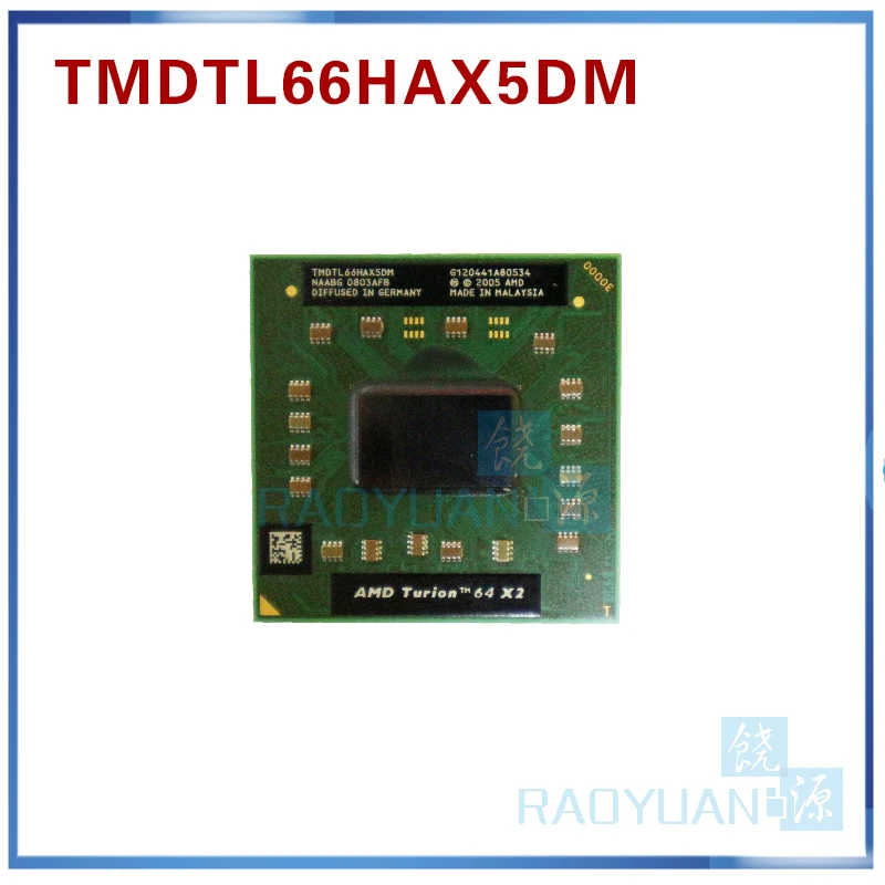 Процессор AMD ноутбук Turion TL-66 TMDTL66HAX5DM TMDTL66HAX5DC cpu 2,3 ГГц/Socket S1(S1g1)/двухъядерный процессор ноутбука tl66 TL 66