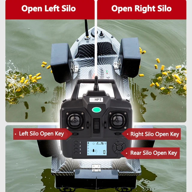 16 GPS Positioning Point  Smart Return RC Fishing Boat Independent 3Hopper Fixed Point Nesting  500M LCD Screen RC Bait Boat Toy 6