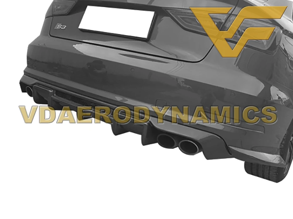 Подходит для 13-16 Audi 8V1 8VK S3 4Dr или хэтчбек HB VAD-V карбоновый задний диффузор для губ Бампер Комплект-3 вида стилей на выбор
