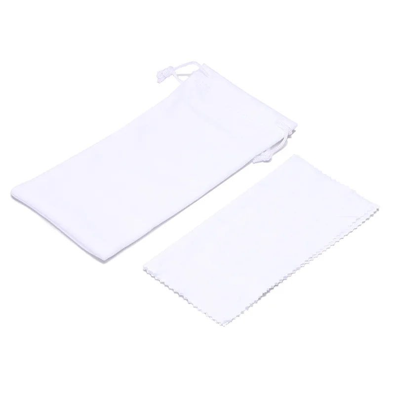 White Bag And Cloth Iboode Чехол для очков из искусственной кожи, чистящие салфетки, держатель для хранения, сумка, ткань для объектива, экран камеры телефона, аксессуары для очков - Цвет: White Bag And Cloth