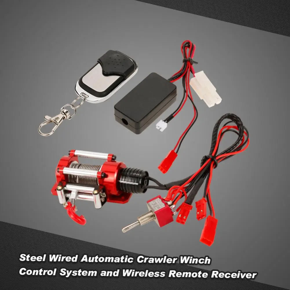 

3Pcs Wired Automatic Winch Controller Wireless Receiver for 1/10 RC Rock Crawler