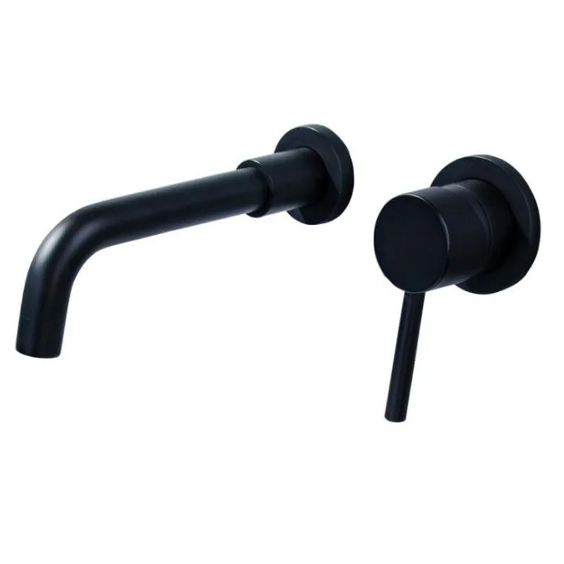 EASY-Modern Brass Wall Basin Mixer Tap Bathroom Kitchen Sink Faucet Swivel Spout Bath With Single L - 4000176133098