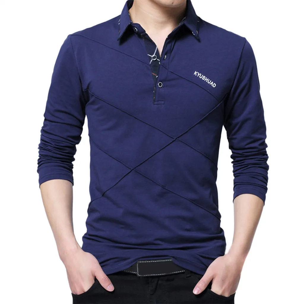 Camisa Masculina мужская Осенняя Зимняя Повседневная Базовая Модная хлопковая рубашка с длинными рукавами на пуговицах с отворотом, топы, блузки размера плюс 5XL
