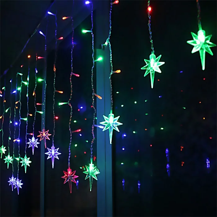 3,5 м Рождественский светодиодный Кулон в полоску свет Droop 0,3-0,6 м занавес сосулька гирлянда светодиодный светильник вечерние садовые сцены Открытый водонепроницаемый Декор - Испускаемый цвет: color US plug