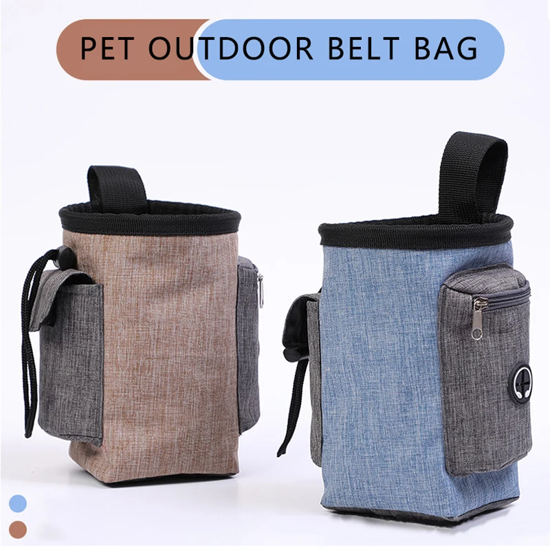 Bolsa portátil para mascotas, bolsa para tratar perros, bolsas de recompensa para aperitivos de entrenamiento, para caminar al aire libre, paquete de transporte para perros, sujeción para la cintura, accesorios para mascotas