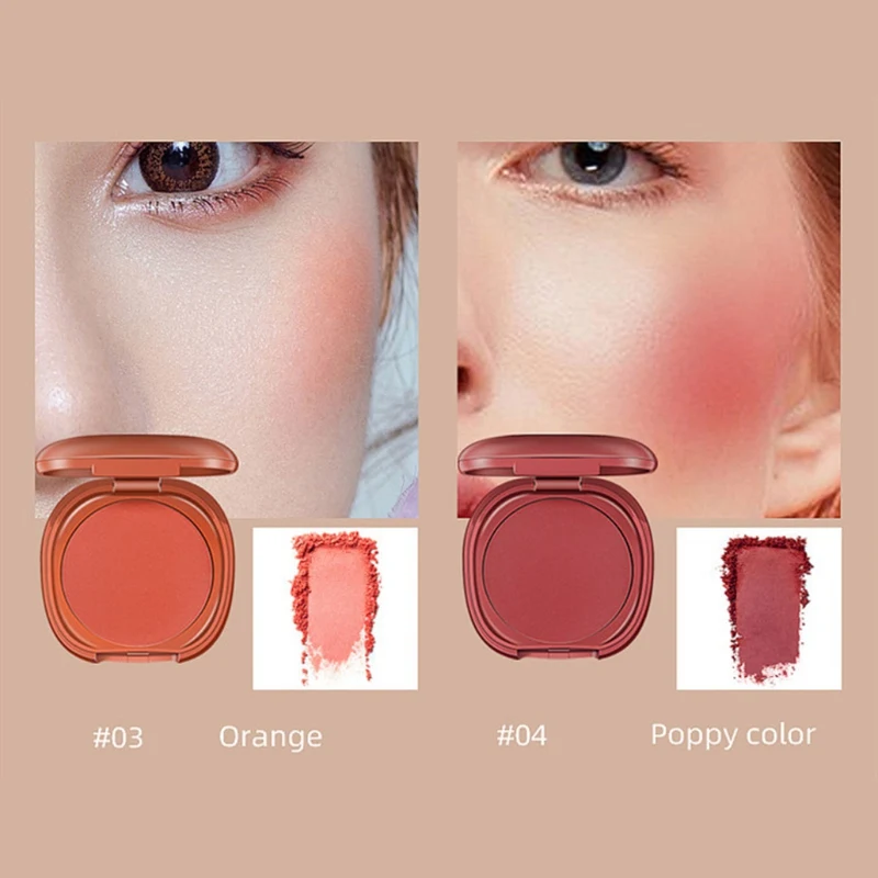 Рекомендуется градиентные румяна, водонепроницаемые, долговечные, яркие Румяна для лица, косметика с зеркалом для макияжа