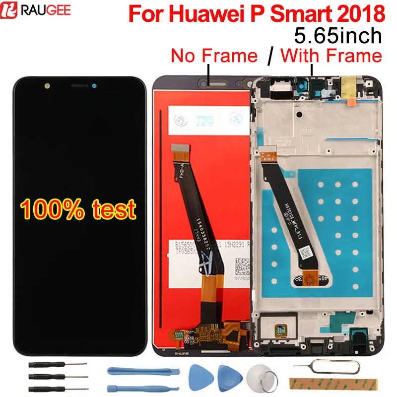 Ceny Dla Huawei P inteligentny wyświetlacz lcd + ekran dotykowy z ramką nowy ekran dotykowy wymienny szklany panel dla Huawei P Smart 2018 lcd