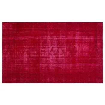 

Handmade Red Vintage Overdyed Turkish Area Rug 172x282 Cm-5'8''X9'3''